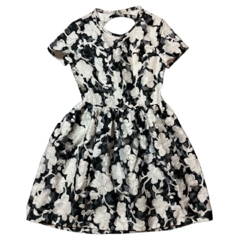 Kate Spade Black and White Graphic Floral Dress